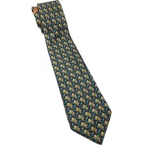 Salvatore Ferragamo Monkey Patterned Silk Necktie